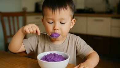 At what age can children safely eat ube?