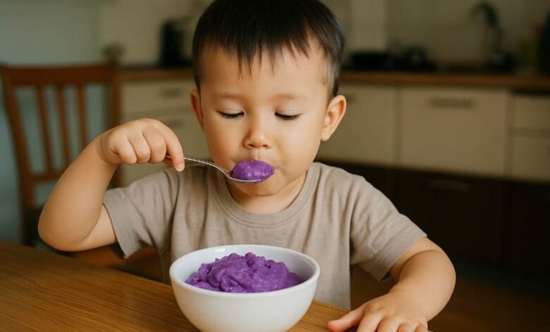 At what age can children safely eat ube?